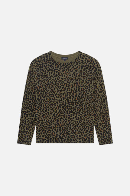 Pull mado vert kaki femme