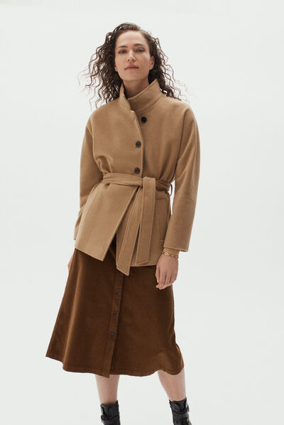 manteau calvi camel femme