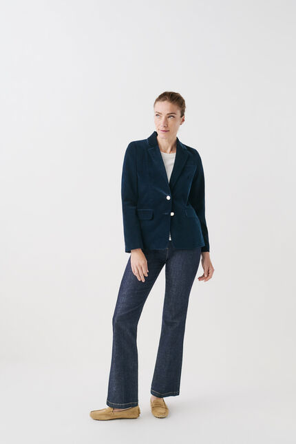 Blazer vambre bleu marine femme