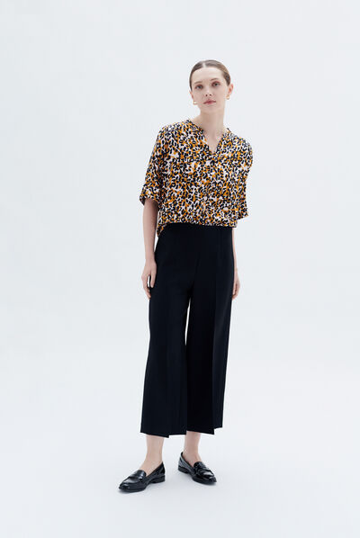Pantalon pierce noir femme