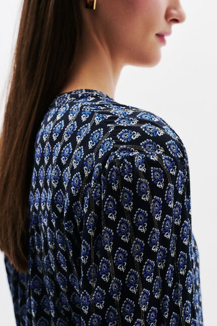 Blouse Charmy bleu marine femme