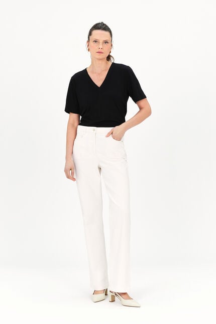 Pantalon piper ivoire femme