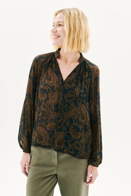 Blusa Csylvia azul marino mujer