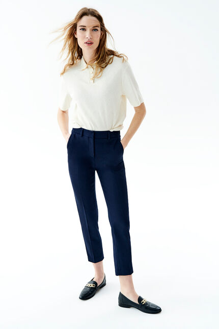 Pantalon psidiko2 bleu marine femme
