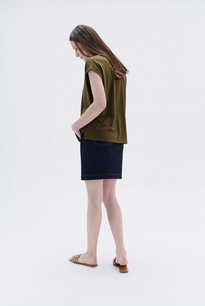 T-shirt tonata vert olive femme