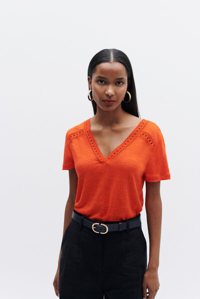 T-shirt Lolita oranje vrouw