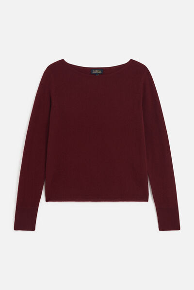Pull mzoan bordeaux femme