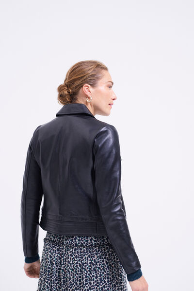 veste rachel 100% cuir noir femme