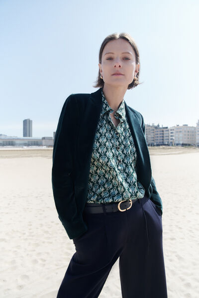 Blouse dakota vert fonce femme