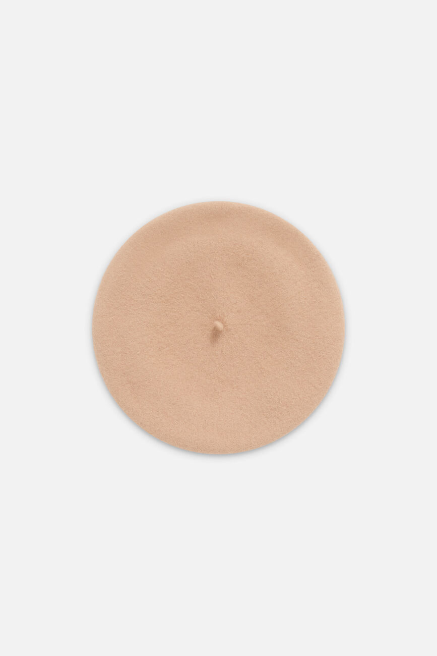 100% Wool Beret berryl camel woman