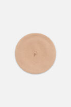 100% Wool Beret berryl camel woman