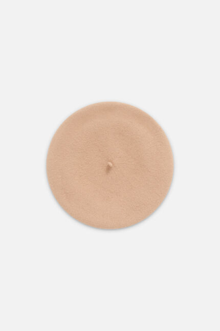 100% Wool Beret berryl camel woman