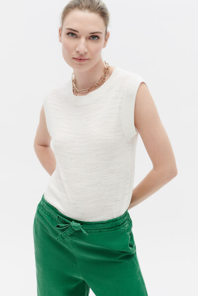 Pantalon pbergame vert menthe femme