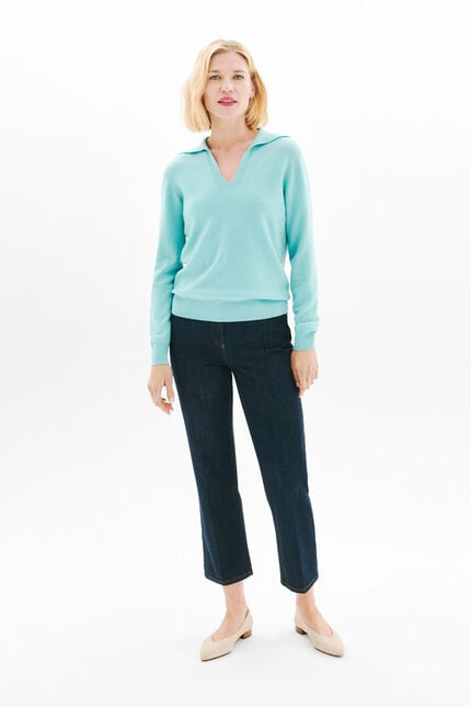 Trui Mterry blauw turquoise vrouw
