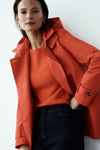 trench berlin b arancio donna
