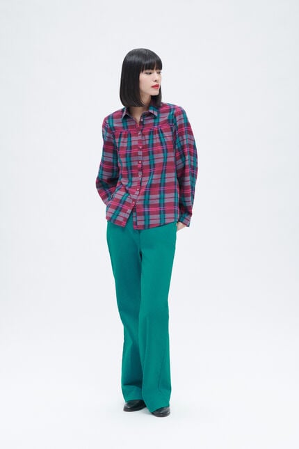 Pantalon plazzaro bleu turquoise femme