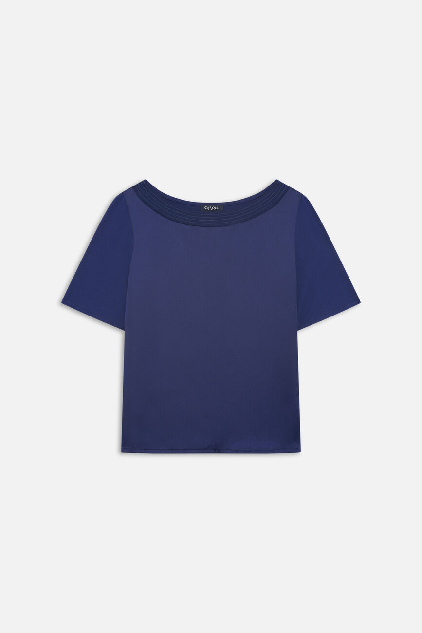 T-shirt Trosi bleu foncé donna