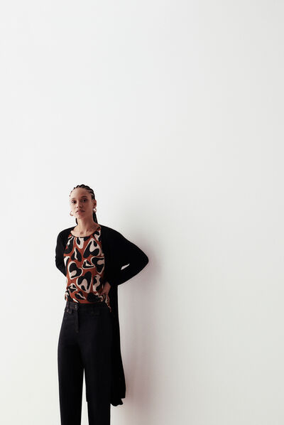 Blusa Marie Lou marrone cognac donna