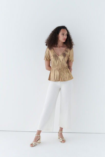 T-shirt tany couleur or femme