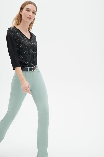 pantalon droit darling vert clair femme