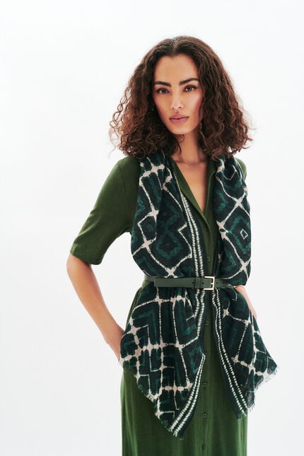 Scarf milady dark green woman