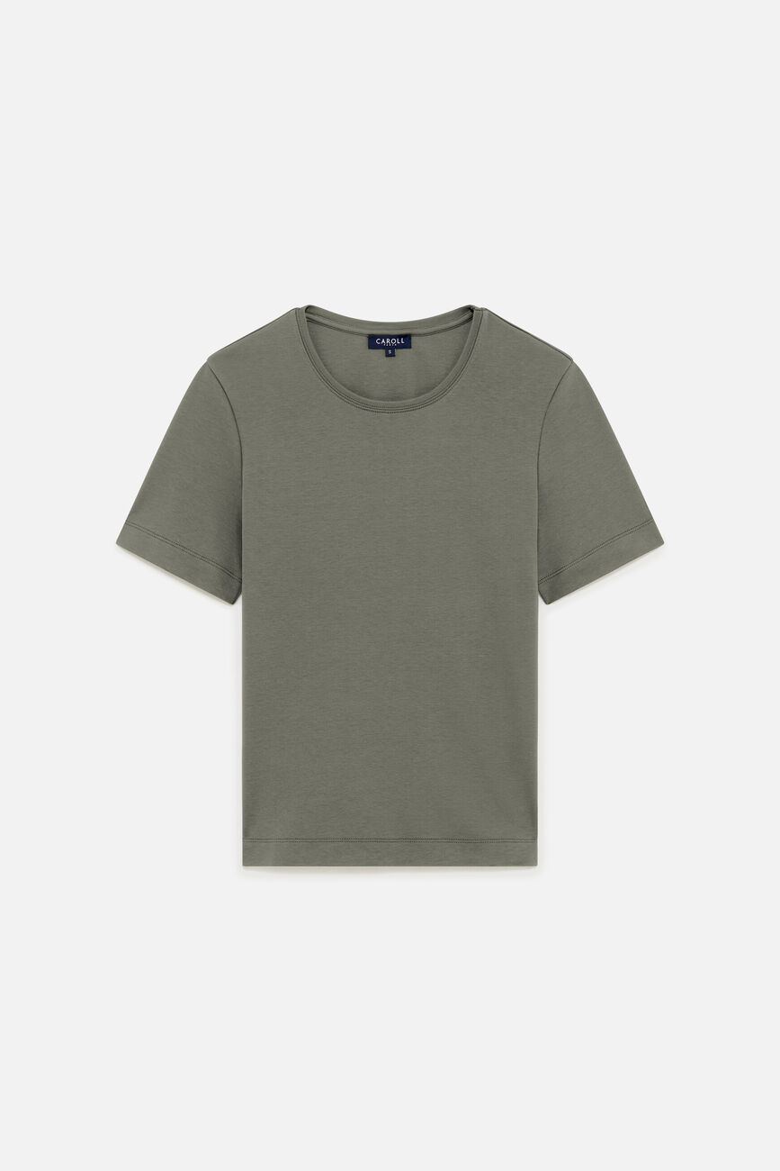 T-shirt thugo vert kaki femme