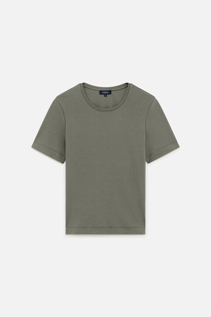 T-shirt thugo vert kaki femme