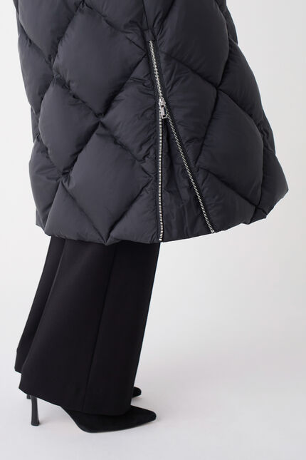 Manteau greta noir femme