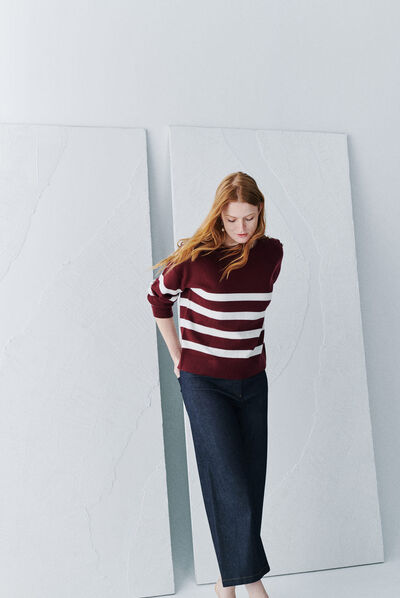 Pull marijo bordeaux femme
