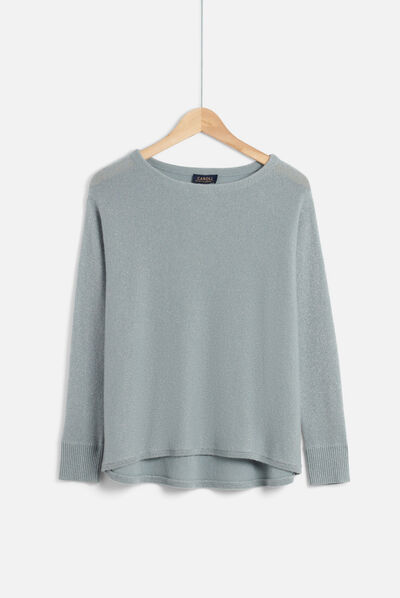 pull amelia lurex vert clair femme