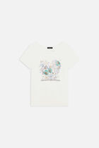 T-shirt all to school taxime book ecru woman