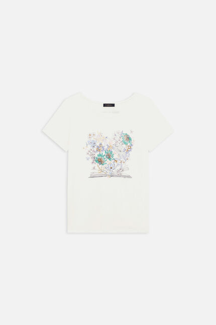 T-shirt Toutes à l'école Taxime Book naturfarben damen