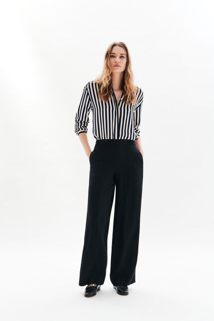 Pantalon palise noir femme