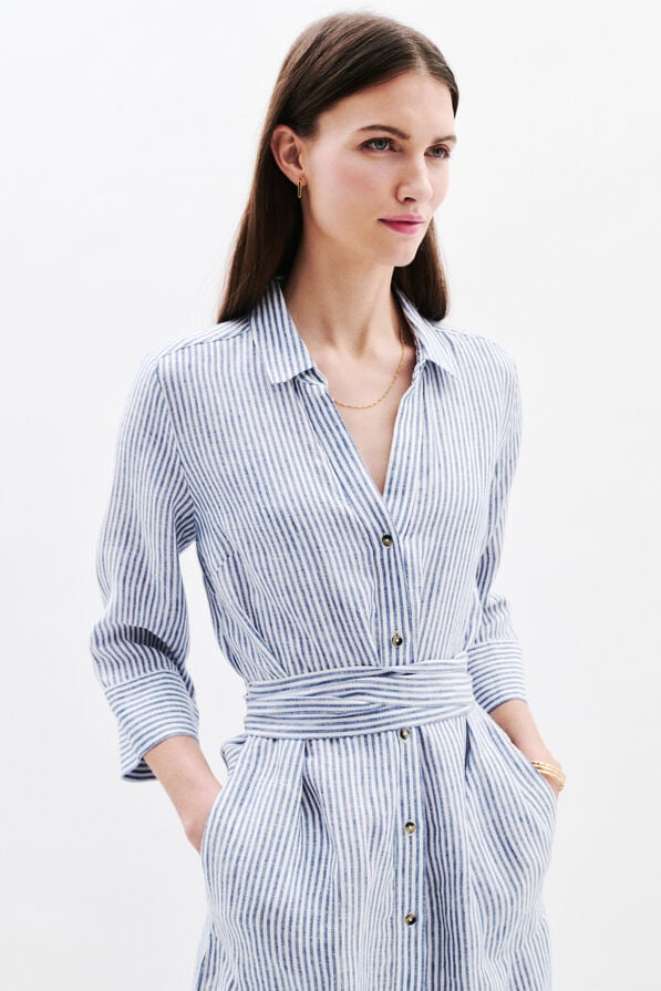 robe ryana2 100 lin denim stone femme Robe ryana2 100% lin denim stone femme