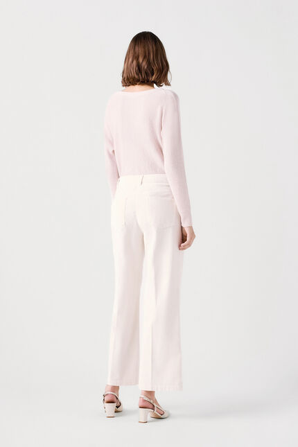 Pantaloni Prunelle avorio donna