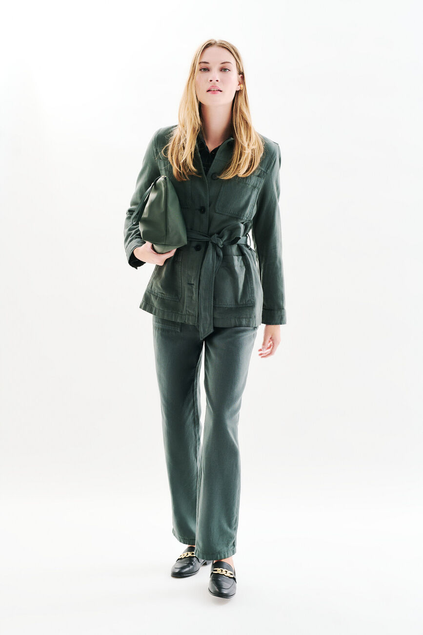 Pargos trousers khaki green woman