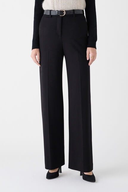 Pantalon plea noir femme