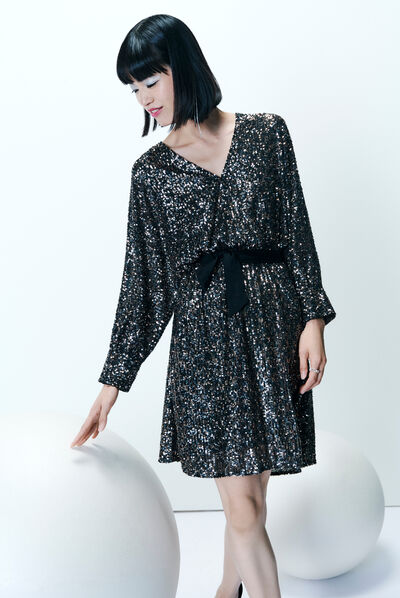 Robe rawen noir femme
