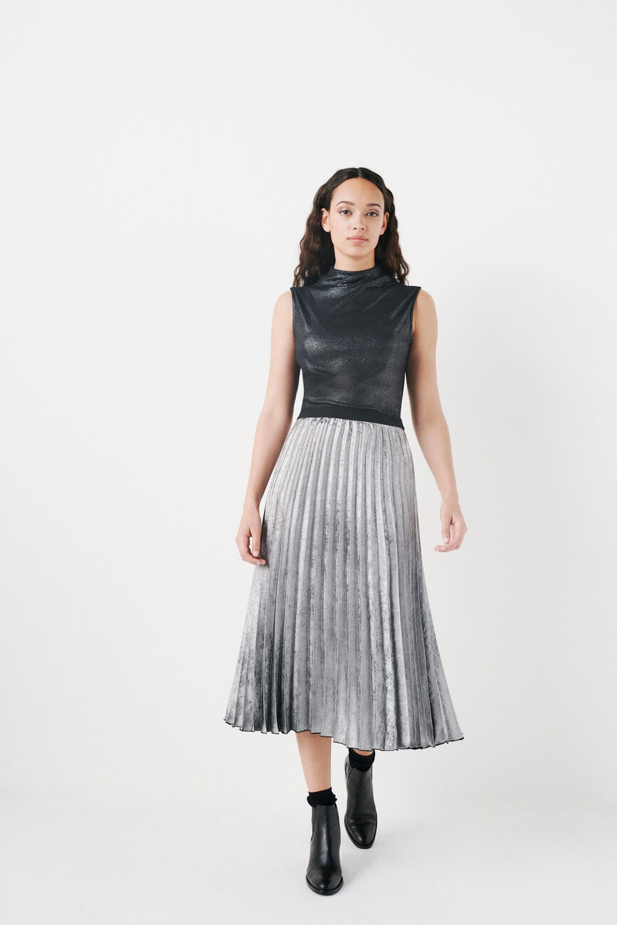 Jupe joe2 gris argent femme
