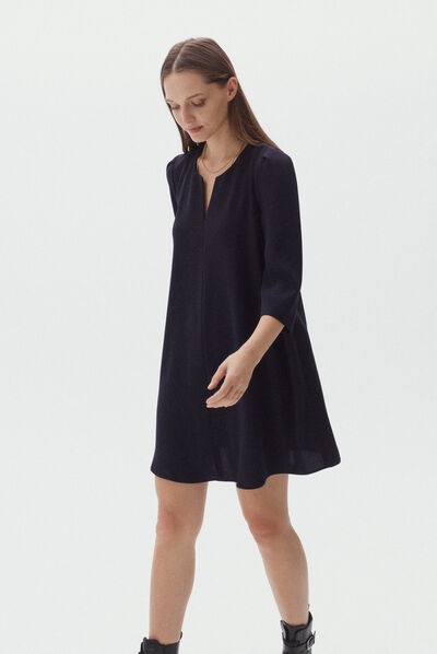 robe carmine bleu marine femme