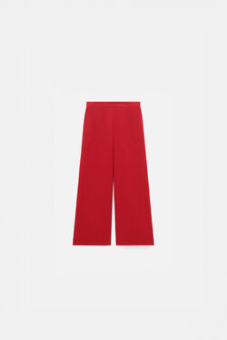 Pantalon pandi 100% lin rouge clair femme