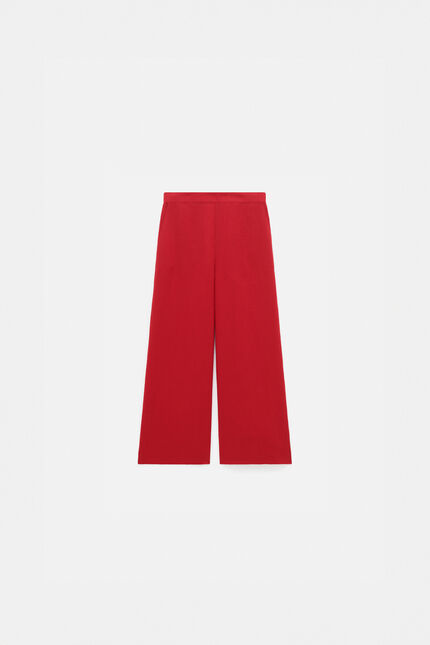 Pantalon pandi 100% lin rouge clair femme