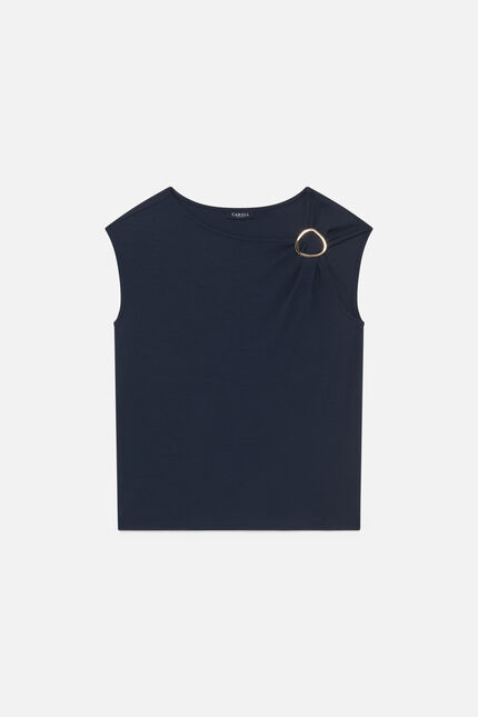 T-shirt tnala bleu marine femme