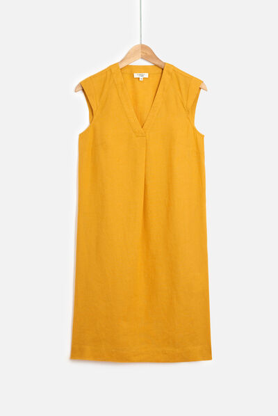 robe pamela jaune or femme