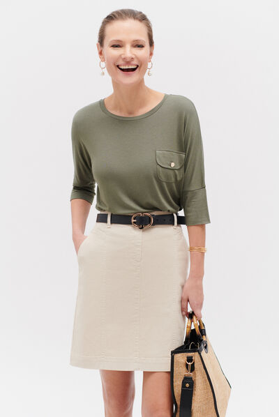 Jupe lazuna b beige femme