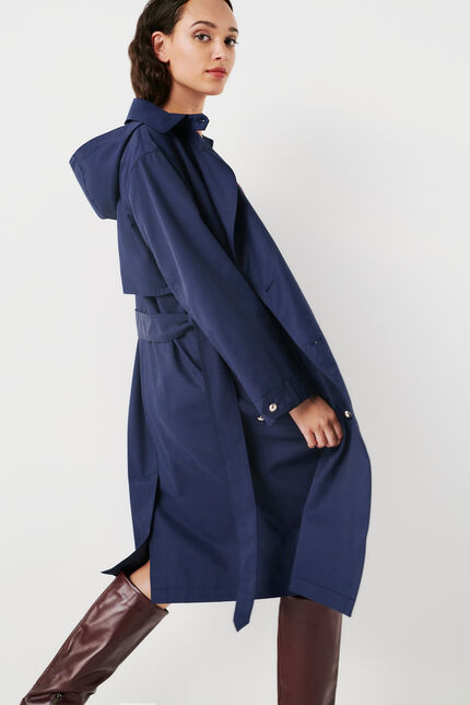 Trench gateau bleu marine femme