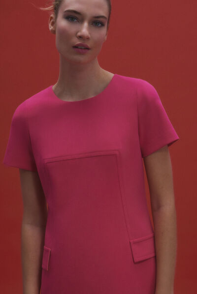 robe cannelle rose fushia femme