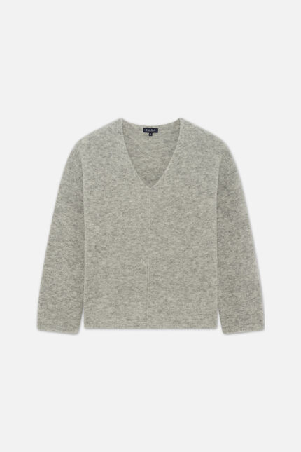 Pull Mterry made in Italy gris clair femme
