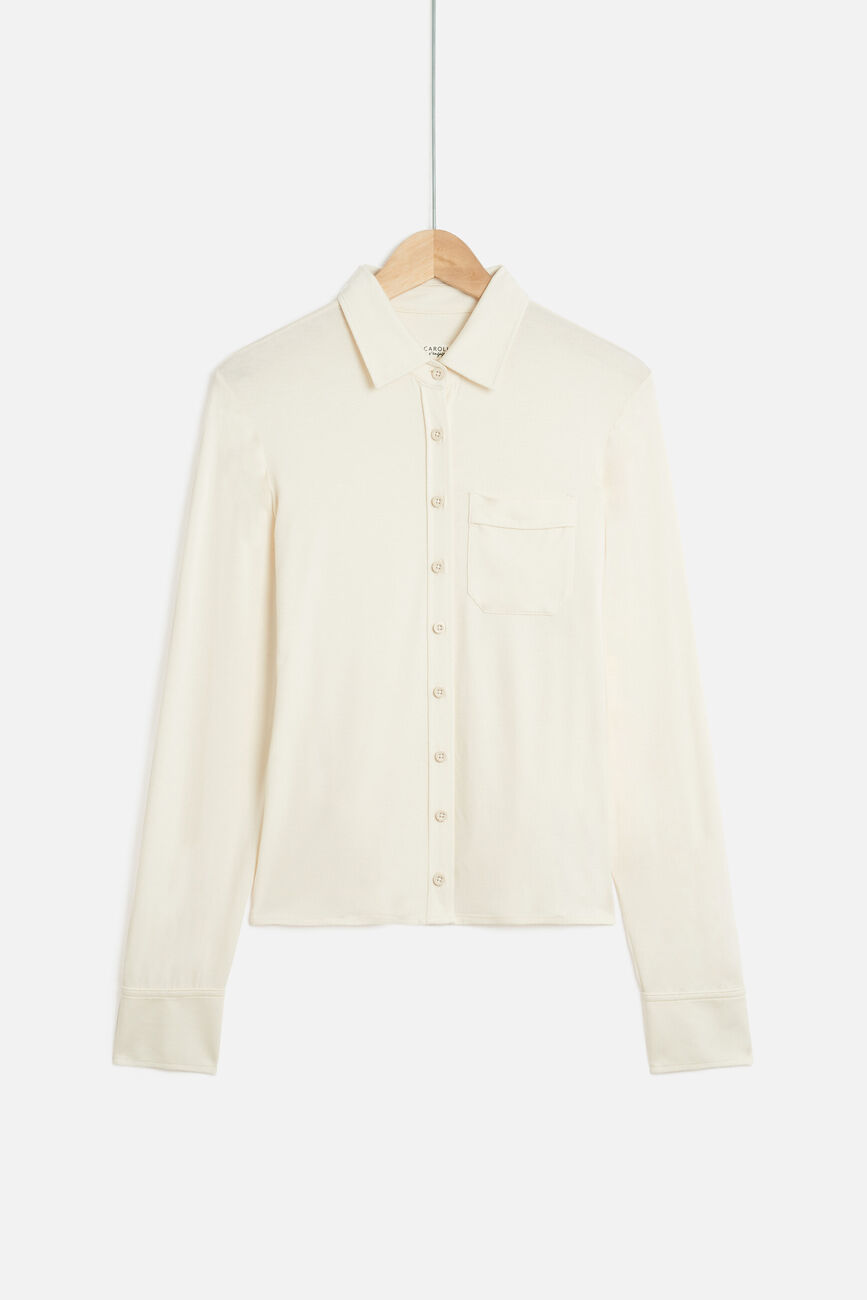 Tricot hemd Albi ivoor vrouw