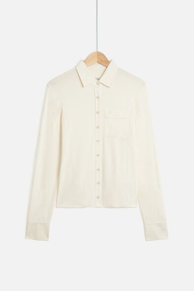 tricot hemd albi ivoor vrouw Tricot hemd Albi ivoor vrouw